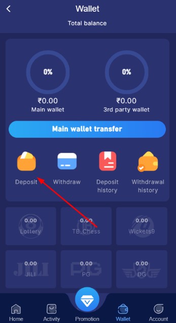 Deposit Funds to the Tiranga Account